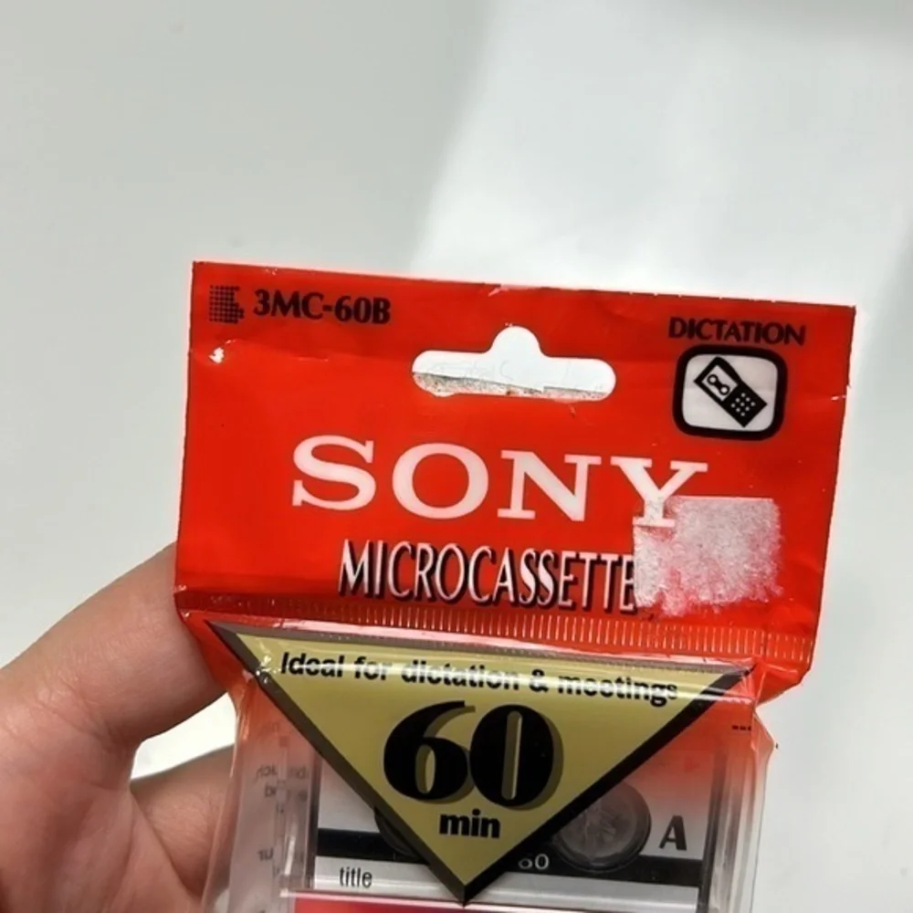 Sony 3MC-60B MC-60 Microcassette Blank Cassette Tape Disc 60‎ Minutes 3 Tapes